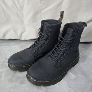 Dr. Martens Combs Tech Canvas Boots — Black — Women’s 7 / Men’s 6